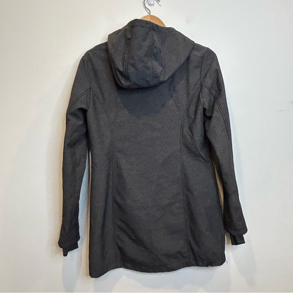 Bench Women's Everyday Long Waterproof Softshell Hooded Full Zip Jacket Grey - Picture 6 of 6